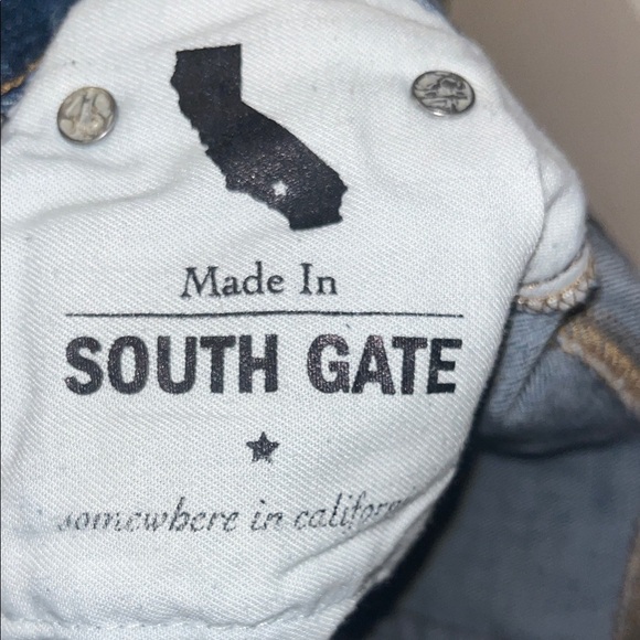 AG ADRIANA GOLDSCHMIED The Erin Blue Denim Distressed Pencil Skirt 26 waist - Picture 12 of 13